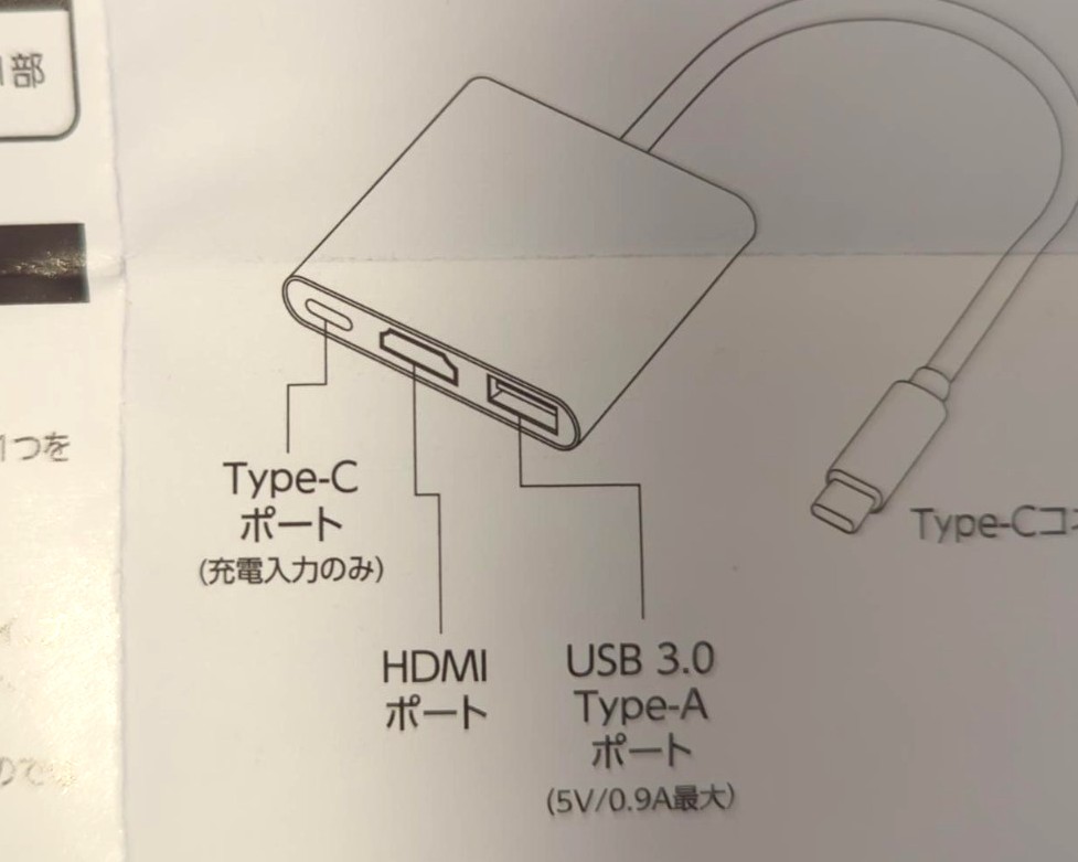 充電入力のみの記載