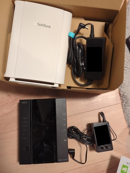 softbank光 BBユニットと既存のルーター